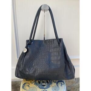 FURLA EMBOSSED TASSEL HOBO BAG PURSE (PU500